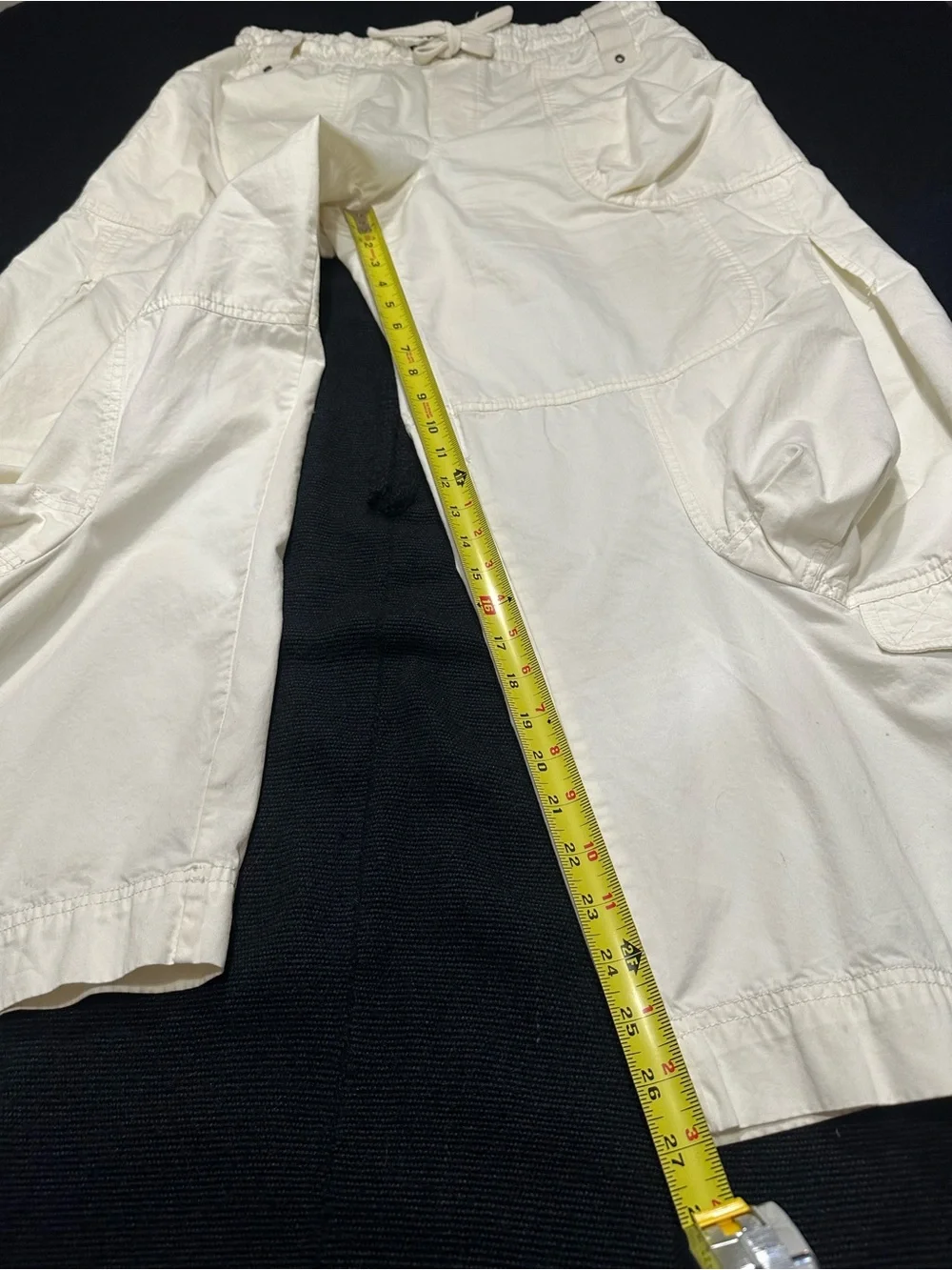 Free People We The Free L /LG Onset Pull-On Parachute Balloon Cargo Pants CREAM